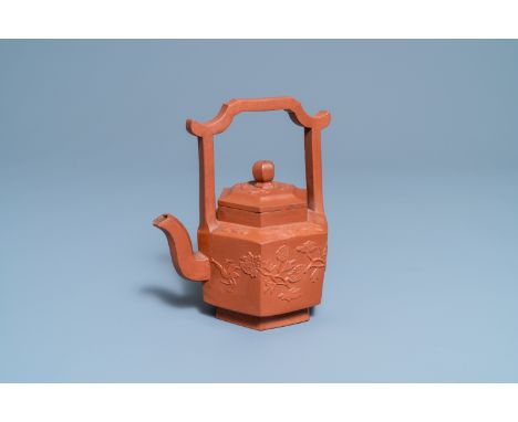 Full title:  A Chinese Yixing stoneware teapot and cover, KangxiDescription: H.: 18,5 cm - L.: 16,5 cmPlease contact us to le