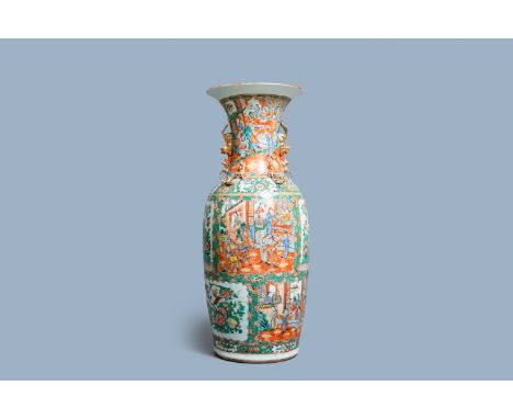 Full title:  A large Chinese Canton famille rose vase, 19th C.Description: H.: 81 cmPlease contact us to let us know which lo