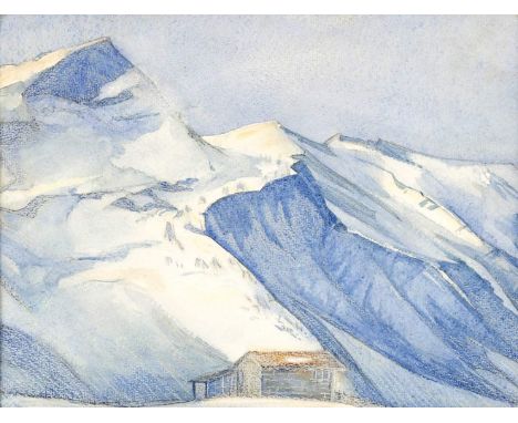 Fuhrken, Fritz. 1894 Nadorst - 1943 Hesdin, Nordfrankreich. Winterlandschaft. Aquarell mitKreide. Verso bez. 22 x 28 cm / R. 