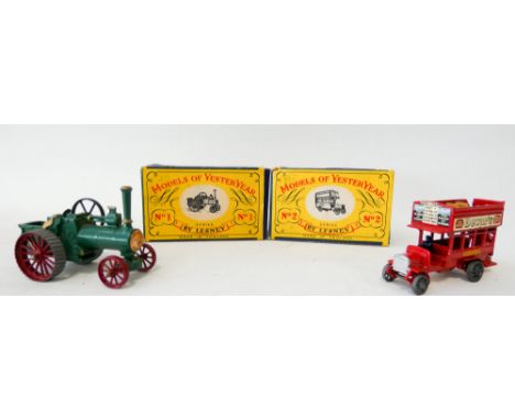Models of Yesteryear by Lesney, 55:1 scale vintage cars, no 1 and 2, mint and boxed 