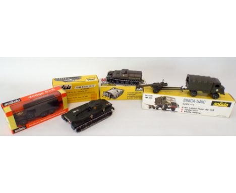Four Solido military vehicles mint and boxed 