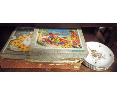 Five nursery plates 