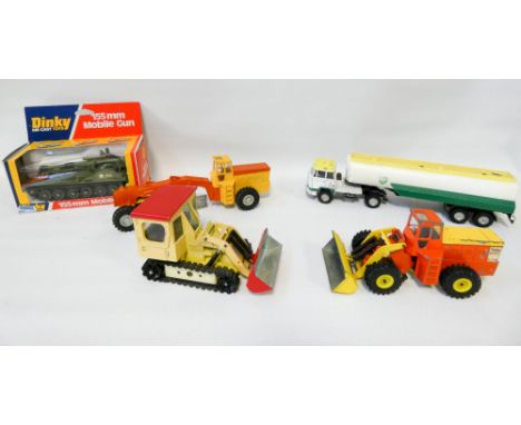 Collection of five Dinky Diecast toys to include Yale tractor shovel, shovel dozer, etc 