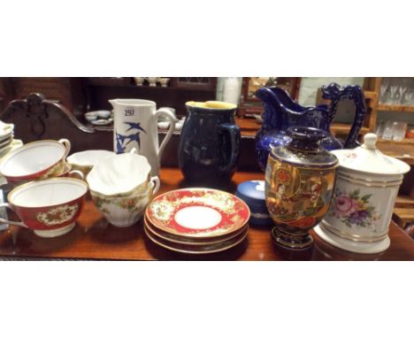 Vintage tea sets, Capi De Monte style figures, moulded jugs and other items 