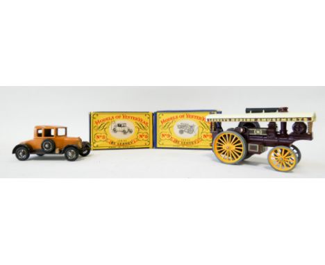 Models of Yesteryear by Lesney, 55:1 scale vintage cars, no 8 and 9, mint and boxed 