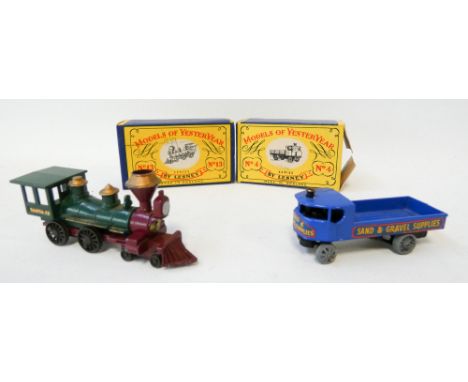 Models of Yesteryear by Lesney, 55:1 scale vintage cars, no 13 and 4, mint and boxed 
