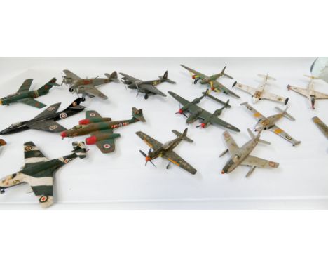 Collection of vintage aircraft models 