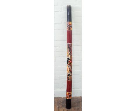 Painted and bead decorated didgeridoo 