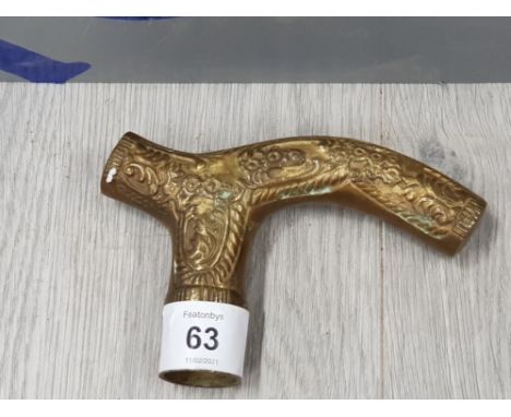VINTAGE BRASS WALKING STICK HANDLE