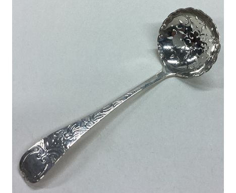 A Victorian silver ladle with pierced decoration. London 1895. Approx. 22 grams. Est. £20 - £30.