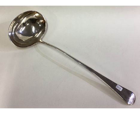 A George III silver soup ladle. London 1803. By TD. Approx. 175 grams. Est. £120 - £150.