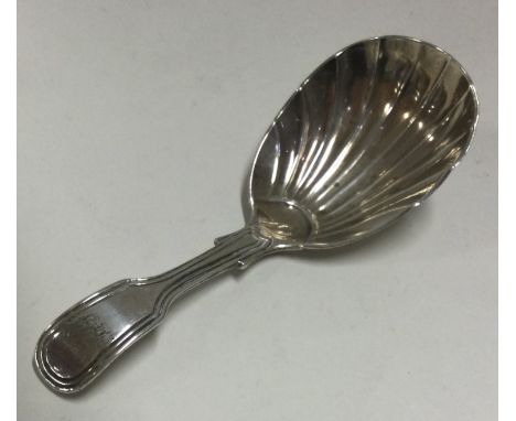 A Victorian silver caddy spoon. London. By GA. Approx. 14 grams. Est. £20 - £30.