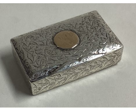 A Victorian silver snuff box with hinged lid. Birmingham 1884. By Hilliard & Thomason. Approx. 33 grams. Est. £80 - £120.