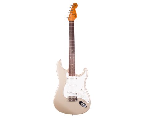 1997 Fender '62 Vintage Re-issue Stratocaster electric guitar, made in USA, serial no. V0xxxx4; Finish: shoreline gold, scuff
