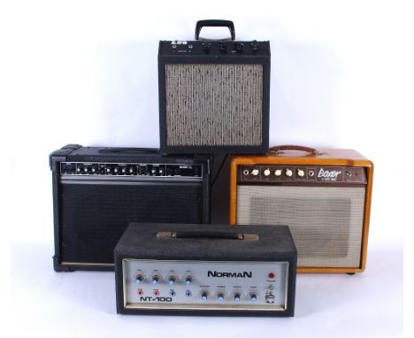 Crate G4CXL guitar amplifier, fault to chorus channel; together with three vintage amplifiers in need of attention including 