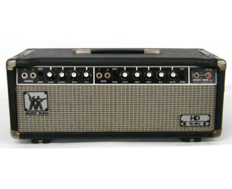 Late 1970s Music Man HD One Thirty bass guitar amplifier, made in USA, ser. no. A004181, fitted with four rare Sylvania 6CA7 