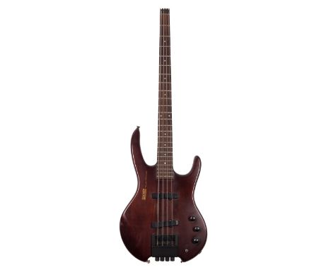 Hohner Professional The Jack Bass Custom headless bass guitar; Finish: dark natural, minor buckle wear and other blemishes; F