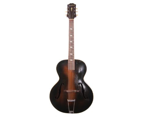 1941 Epiphone Blackstone archtop guitar, made in USA, ser. no. 1xxx6; Finish: sunburst, restored cracks and re-finishing to t