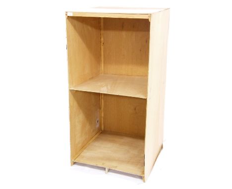 Roger Keith 'Syd' Barrett - home-made plywood shelving unit, crudely screwed together with soft wood reinforcements, 122cm hi