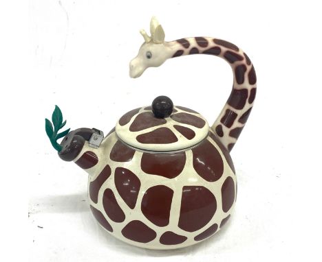 Supreme housewares whistling Giraffe enamel on steel kettle 