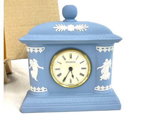Wedgwood Jasperware Blue Bicentenary Limited Edition Mantle Clock, untested 