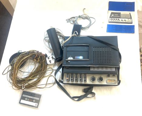 Pye Cambridge 9115 casette recorder with leads etc 