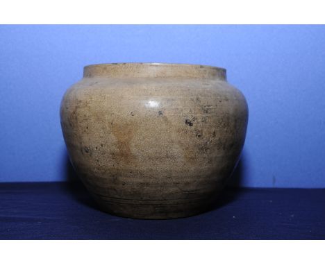 Circa 18th C Chinese ceramic bowl (15cm high x 18cm diameter) with crackle glaze (vendors family lived in Hong Kong / Singapo