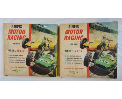 Two Airfix motor racing 1/32 scale racing sets, both model number MR15