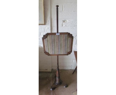 A Victorian mahogany firescreen