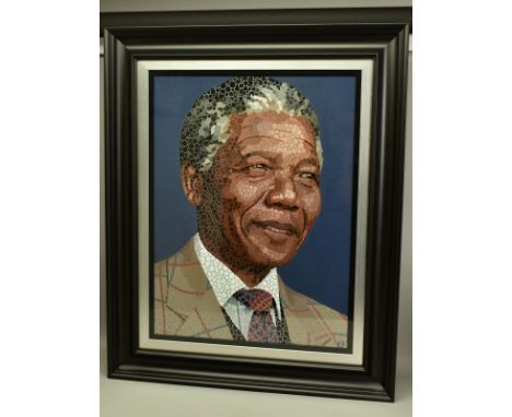 PAUL NORMANSELL (BRITISH 1978) 'NELSON MANDELA - MADIBA', a portrait of the former South African President, initialled bottom
