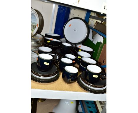 DENBY ELEMENTS SIX PLACE DINNER AND TEA WARES comprising of dinner plates, bowls, tea cups and saucers, side plates and coffe