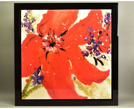 DANIELLE O'CONNOR AKIYAMA (CANADA 1959) 'JOURNEY I' a limited edition print of Japanese blossoms, signed lower left with cert