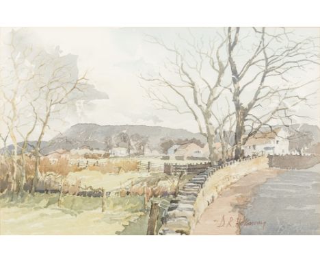 D R HOLLOWAY (20th century) British (AR) Pendle from Worston 1987 Watercolour Signed 53 x 34 cm, framed and glazed Note: Pend