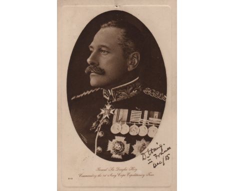 HAIG DOUGLAS: (1861-1928) British Field Marshal of World War I, Commander of the British Expeditionary Force on the Western F