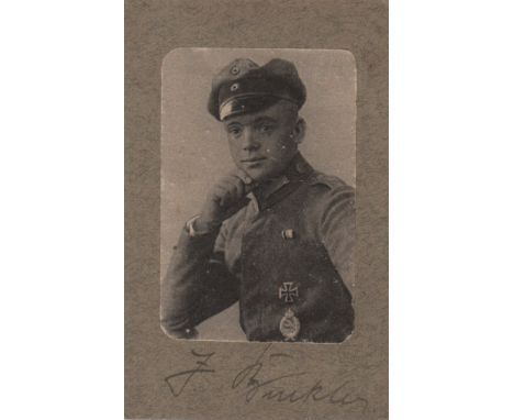 BUCKLER JULIUS: (1894-1960) German Leutnant of World War I, a Flying Ace officially credited with 36 victories. Buckler was a