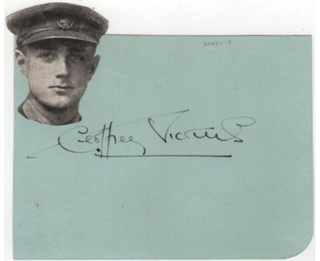  VICTORIA CROSS: Selection of small 12mo clipped signed pieces, album page (1) by various recipients of the Victoria Cross co