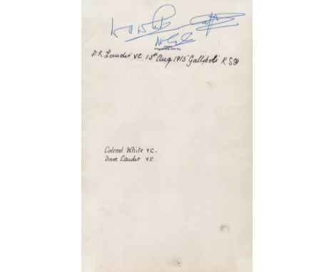 VICTORIA CROSS: A printed 8vo programme for an Early Evening Reception on the occasion of the Seventh Reunion of the Victoria
