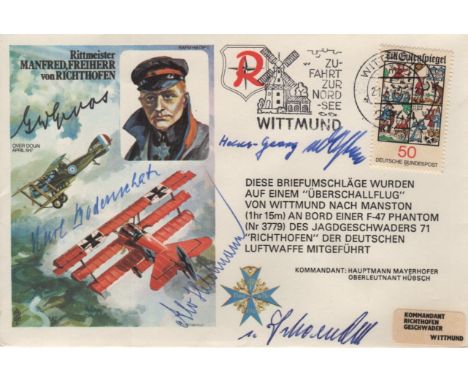 [RICHTHOFEN MANFRED VON]: (1892-1918) German Rittmeister of World War I, a Flying Ace officially credited with 80 victories, 