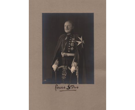 STORRS RONALD: (1881-1955) British Diplomat, a member of the Arab Bureau during World War I who participated in the organisat
