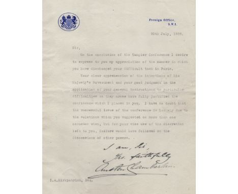 [KIRKPATRICK IVONE]: (1897-1964) British Diplomat who served with the Royal Inniskilling Fusiliers at the outbreak of World W