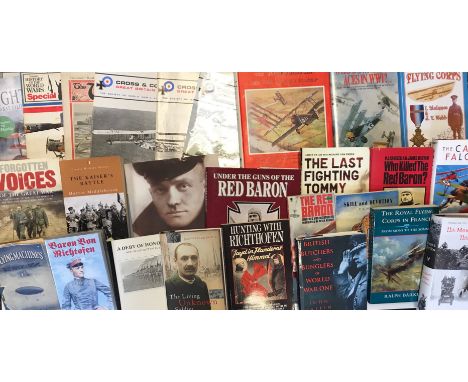 WORLD WAR I: Selection of signed and unsigned hardback and paperback books (11), magazines etc., by various authors on subjec