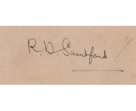SANDFORD RICHARD: (1891-1918) English Lieutenant with the Royal Navy during World War I, Victoria Cross winner for his action