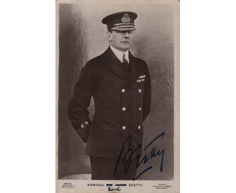  BEATTY DAVID: (1871-1936) British Admiral of the Fleet during World War I, commanded the 1st Battlecruiser Squadron at the B