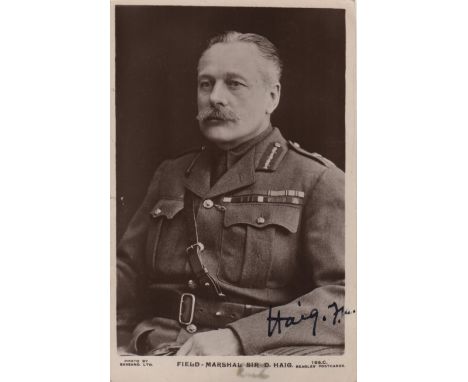  HAIG DOUGLAS: (1861-1928) British Field Marshal of World War I, Commander of the British Expeditionary Force on the Western 