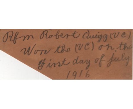 VICTORIA CROSS: Selection of small 12mo irregularly clipped signed pieces by various recipients of the Victoria Cross compris