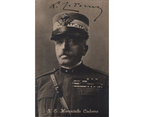 CADORNA LUIGI: (1850-1928) Italian General and Marshal of Italy, Chief of Staff of the Italian Army 1914-17 during World War 