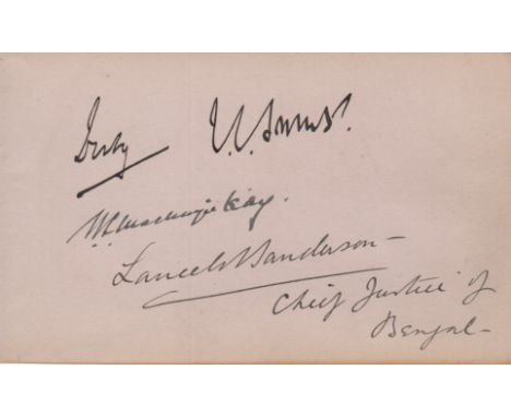 POLITICS: A good selection of pages removed from an autograph album signed by various political figures, most of them British