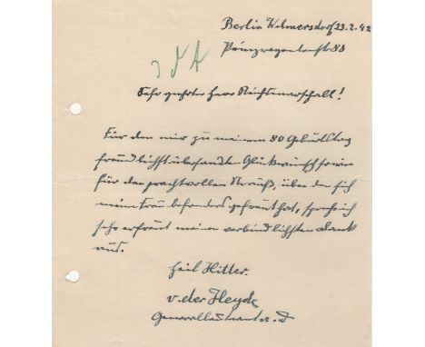 GERMAN MILITARY: Selection of A.Ls.S. (one on a Feldpostkarte), T.Ls.S. (2) etc., by various German military leaders, all of 