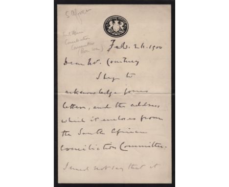  SALISBURY MARQUESS OF: (1830-1903) British Prime Minister 1885-86, 1886-92 & 1895-1902 whose period in office oversaw the en