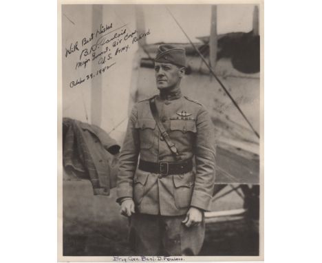 FOULOIS BENJAMIN: (1879-1967) American General who flew the first military planes purchased by the Wright Brothers. Foulois a